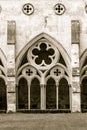 Salisbury Cathedral Cloisters Sepia tone