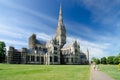 Salisbury Cathedral, In Spring Season, Salisbury, England Royalty Free Stock Photo