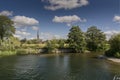 Salisbury Cathedral from the Old Mill Harnham Salisbury Royalty Free Stock Photo