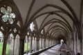 SALISBURY, WILTSHIRE/UK - MARCH 21 : Cloisters at Salisbury Cathedral in Salisbury Wiltshire on March 21, 2017. Unidentified Royalty Free Stock Photo