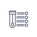 saliva test or nasal swab line icon