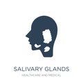 salivary glands icon in trendy design style. salivary glands icon isolated on white background. salivary glands vector icon simple Royalty Free Stock Photo
