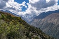 Salkantay mountain range trek route in peru Royalty Free Stock Photo