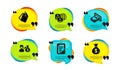 Sallary, World money and Sale tags icons set. Checklist, Atm money signs. Vector