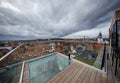 Salling rooftop with Budolfi church Royalty Free Stock Photo