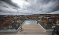 Salling rooftop glazing as floor Royalty Free Stock Photo