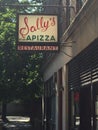 Sallys Apizza restaurant signboard