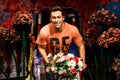 Salman Khan wax statue at Madame Tussauds Dubai on Bluewaters Island in Dubai, UAE