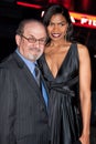 Salman Rushdie (L) and actress Pia Glenn