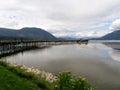 Salmon Arm Wharf on Shuswap Lake. Salmon Arm, BC, Canada Royalty Free Stock Photo