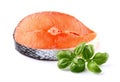 Salmon with basil