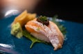 Salmon belly sushi set Royalty Free Stock Photo