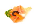 Salmon Blinis Canaps Royalty Free Stock Photo