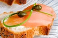 Salmon canape