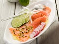 Salmon carpaccio