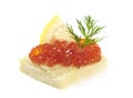 Salmon caviar snack Royalty Free Stock Photo