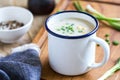 Salmon and Corn chowder soup Royalty Free Stock Photo