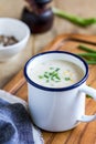 Salmon and Corn chowder soup Royalty Free Stock Photo