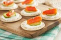 Salmon and Cracker Hor D'oeuvres