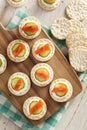 Salmon and Cracker Hor D'oeuvres