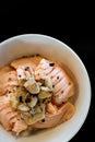 Salmon Donburi Foie Gras Royalty Free Stock Photo