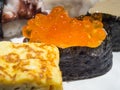 Salmon egg sushi Royalty Free Stock Photo