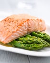 Salmon Fillet on Green Asparagus