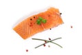 Salmon fillet isolated on a white background Royalty Free Stock Photo