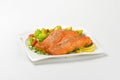 Salmon fillets with vegetables Royalty Free Stock Photo