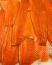 Salmon fish at the butcher Royalty Free Stock Photo