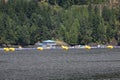 Salmon Fish Farm, British Columbia Coast Royalty Free Stock Photo