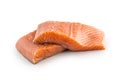 Salmon fish. Salmon fillet isolated on white Royalty Free Stock Photo