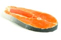 Salmon fish health food on the White Blackground