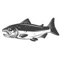 Salmon fish icon on white background. Design element for logo, label, emblem, sign. Royalty Free Stock Photo