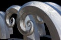 Art Metallic Wave Swirls Sculpture Royalty Free Stock Photo