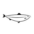 Salmon fish outline icon