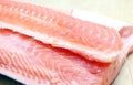 Salmon fish peeled