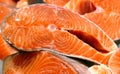 Salmon fish sliced