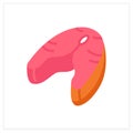 Salmon fish steak flat icon