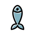 Salmon fish steak hatch icon. For packaging fish or labels, healthy food