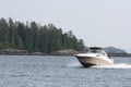 Salmon fishing boat cruising Royalty Free Stock Photo