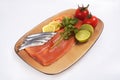 Salmon and fresh fish plate Royalty Free Stock Photo