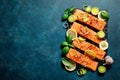 Salmon. Fresh raw salmon fish fillet Royalty Free Stock Photo