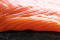 Salmon. Fresh raw salmon fish. Raw salmon fillet background