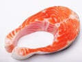 Salmon. Fresh raw salmon red fish steak. close up Royalty Free Stock Photo