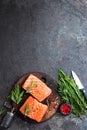 Salmon. Fresh salmon fish. Raw salmon fish fillet Royalty Free Stock Photo