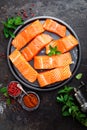 Salmon. Fresh salmon fish. Raw salmon fish fillet Royalty Free Stock Photo