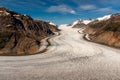 Salmon Glacier, Canada on a bright sunny day with a almost clear blue sky Royalty Free Stock Photo
