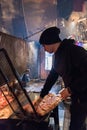 Salmon grill near Rovaniemi in Lapland, Finland