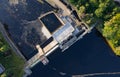 Salmon Ladder at the Pitlochry Dam and Hydro Electric Power Station on The River Tummel Royalty Free Stock Photo